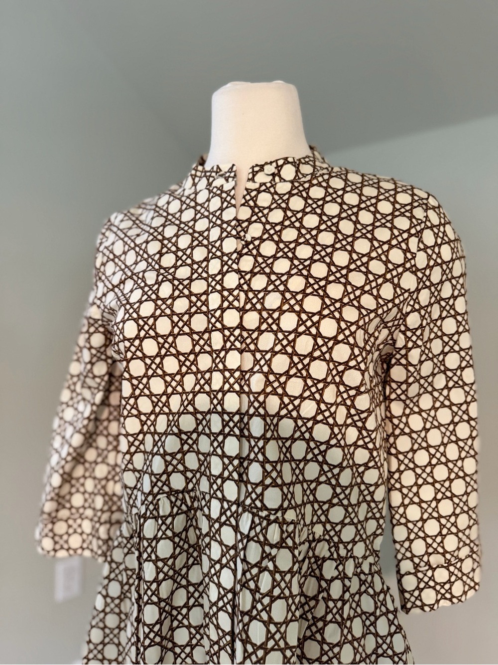 Tuckernuck Dress - Birch Cane Royal Shirtdress, Cotton, Button, Summer, Preppy - Picture 5 of 13